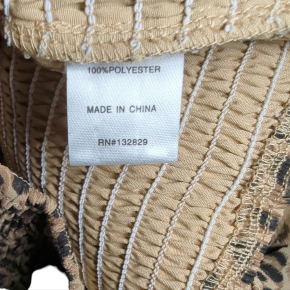 NWOT Revolve MAJORELLE | Lexi Smocked Leopard Mini Dress Size S - Picture 6 of 9